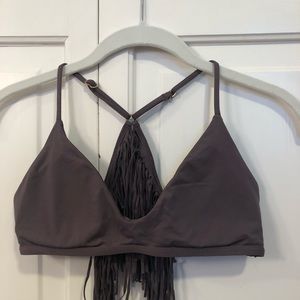 L Space fringe swimsuit top